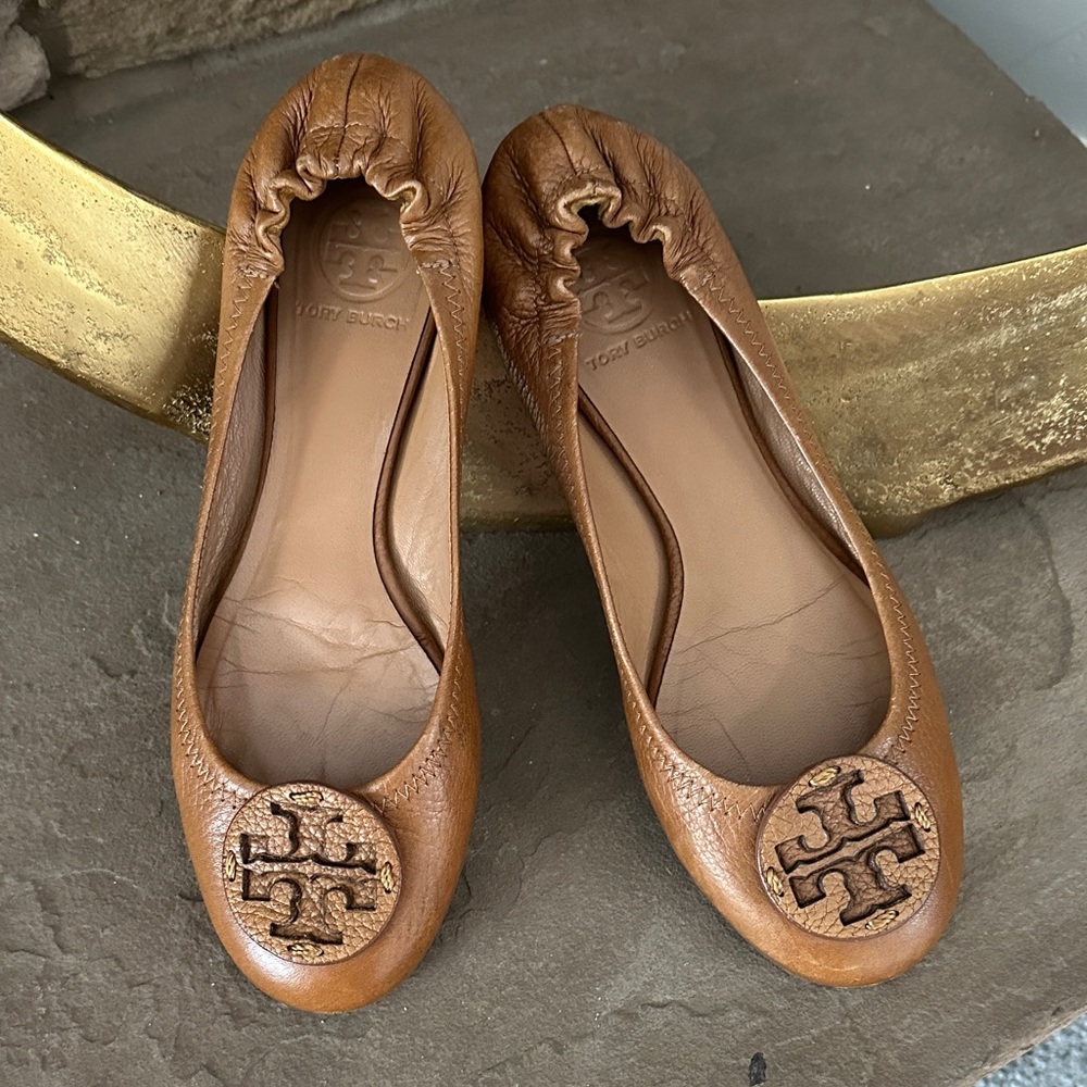 Tory Burch Brown Leather Loafers